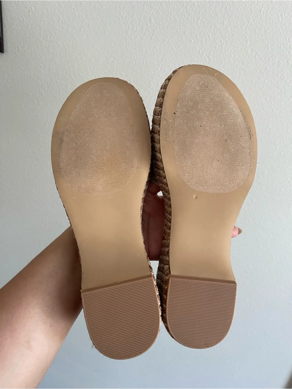 Steve Madden Natural Woven Platform Slide Mules